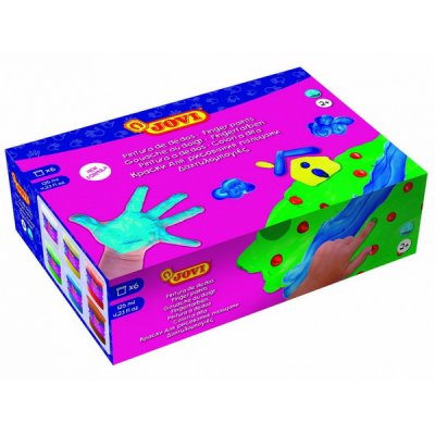 Jovi Prstové farby školská sada, 6 x 125ml