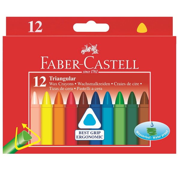Faber Castell Voskovky Triangular, 12 ks