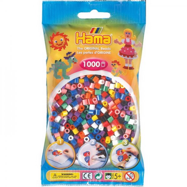 Hama zažehlovacie korálky MIX, 1000 ks