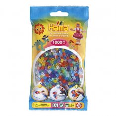 Hama zažehlovacie korálky mix farieb trblietavé, 1000 ks