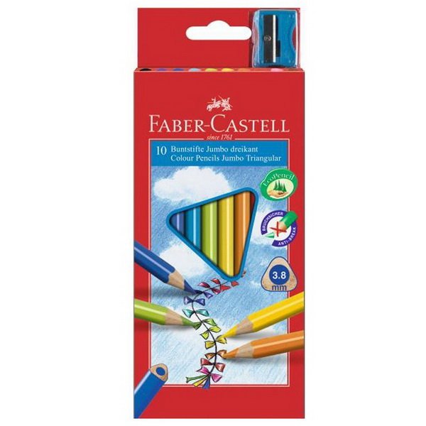 Faber Castell Pastelky Jumbo triangular, 10 ks