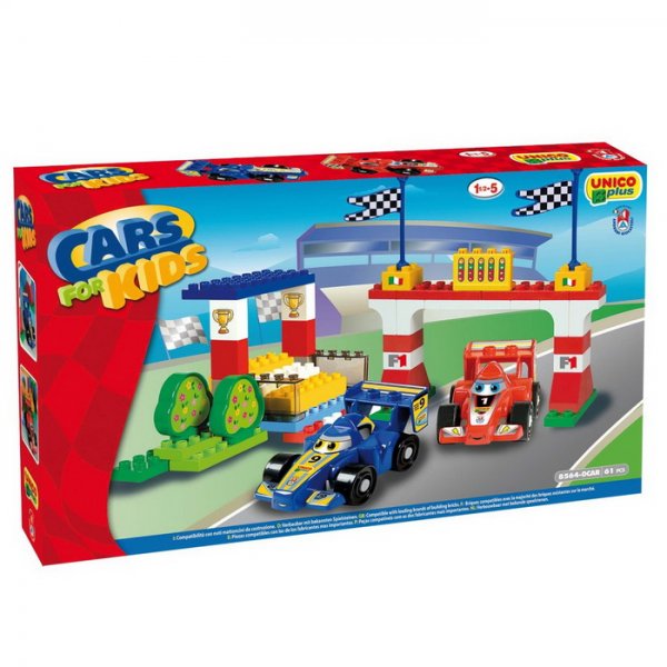 Unico stavebnica Cars for Kids Preteky F1, 61 ks