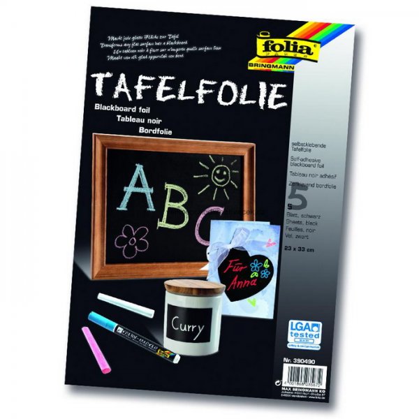 Folia Samolepiaca tabuľová fólia, 5 ks