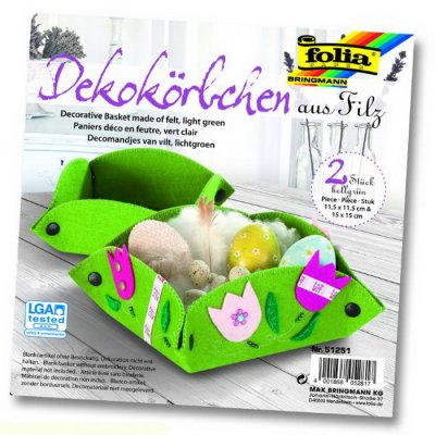 Folia Filcové košíky, 2 ks, zelené