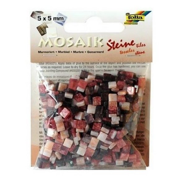 Folia Mozaikové kamienky mramorové, 5 x 5 mm