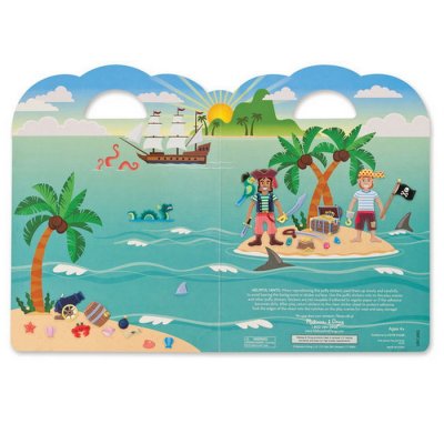 Melissa & Doug - Zošit s adhéznymi samolepkami Piráti, 51+