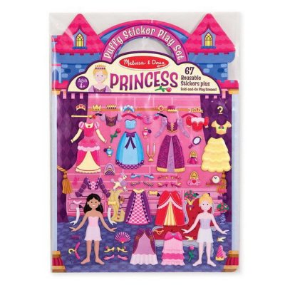 Melissa & Doug - Zošit s adhéznymi samolepkami Princezny, 67+