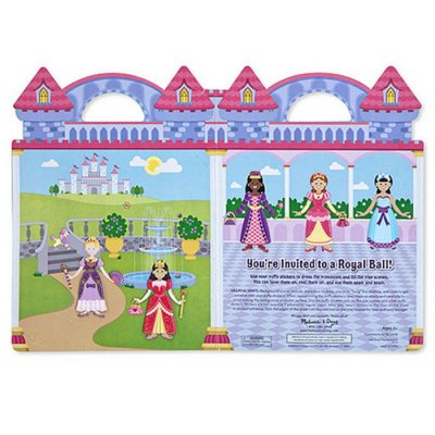Melissa & Doug - Zošit s adhéznymi samolepkami Princezny, 67+