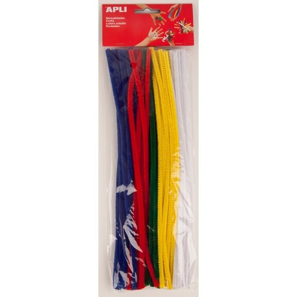 APLI Ženilkové drôtiky základné farebné 30 cm, 50 ks