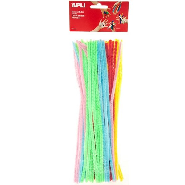 APLI Ženilkové drôtiky pastelové farebné 30 cm, 50 ks