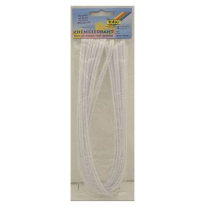 Folia Ženilkové modelovacie drôtiky biele 50 cm, 10 ks