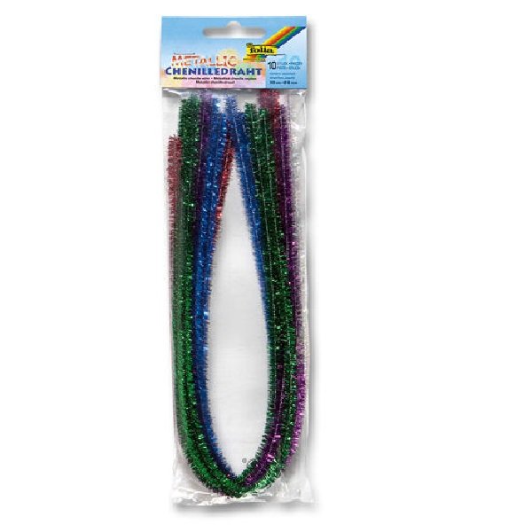 Folia Ženilkové modelovacie drôtiky metalické 50 cm, 10 ks