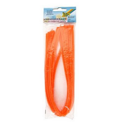 Folia Ženilkové modelovacie drôtiky oranžové 50 cm, 10 ks