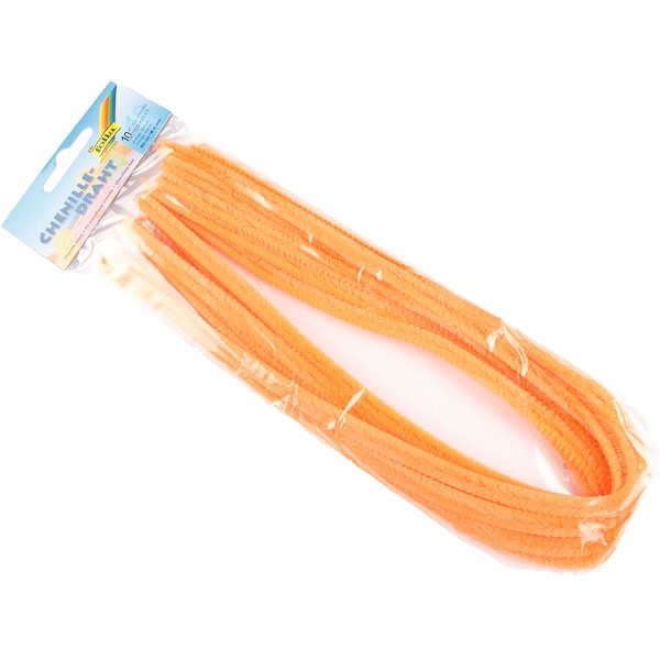 Folia Ženilkové modelovacie drôtiky oranžové 50 cm, 10 ks