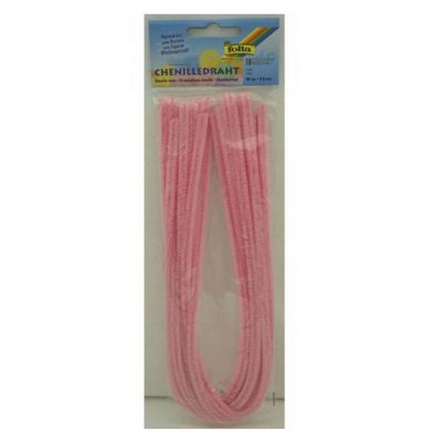 Folia Ženilkové modelovacie drôtiky svetlo rúžová 50 cm, 10 ks