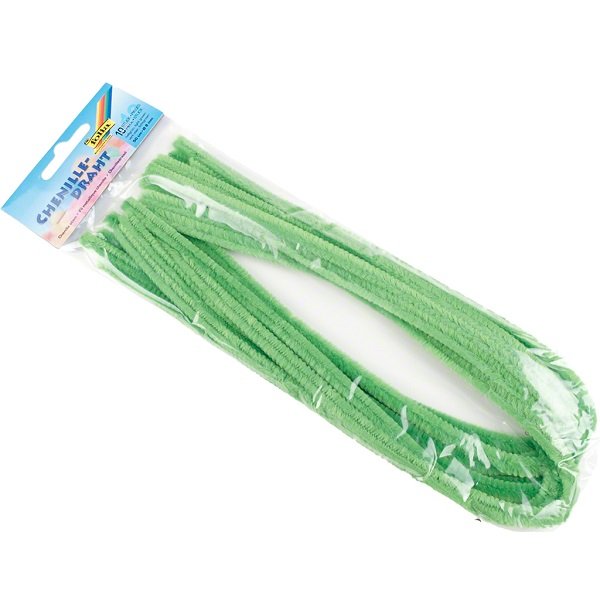 Folia Ženilkové modelovacie drôtiky svetlo zelené 50 cm, 10 ks