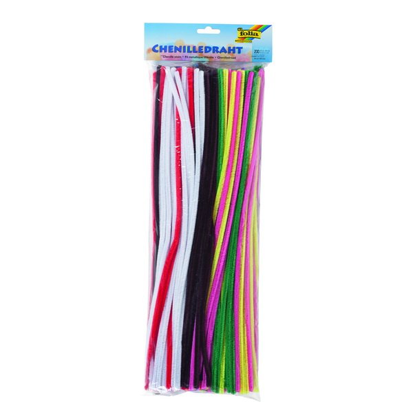 Školská sada  Ženilkové modelovacie drôtiky 10 farieb, 50 cm, 200 ks