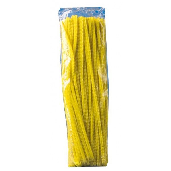 Playbox Chenille žlté 30 cm, 100 ks