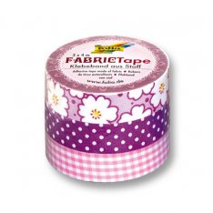 Folia Textilná Fabric Tape ružová - 3 rolky