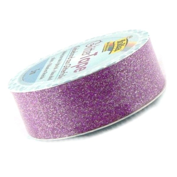 Folia Glitter Tape - dekoračná lepiaca páska - Ružová