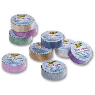 Folia Glitter Tape - dekoračná lepiaca páska - Ružová