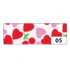 Folia Textilná Fabric Tape dekoračná páska - Červené srdcia