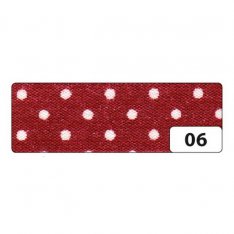 Folia Textilná Fabric Tape dekoračná páska - Tmavo červená s bielymi bodkami