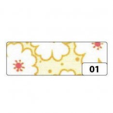 Folia Textilná Fabric Tape dekoračná páska - Žlté kvety