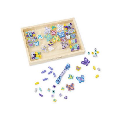 Melissa & Doug - Drevené korálky - Motýlikovia 120+