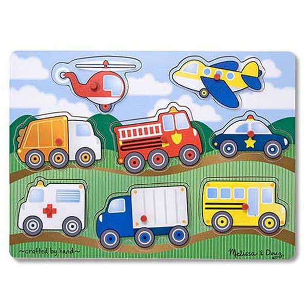 Melissa & Doug - Drevené puzzle - Dopravné prostriedky