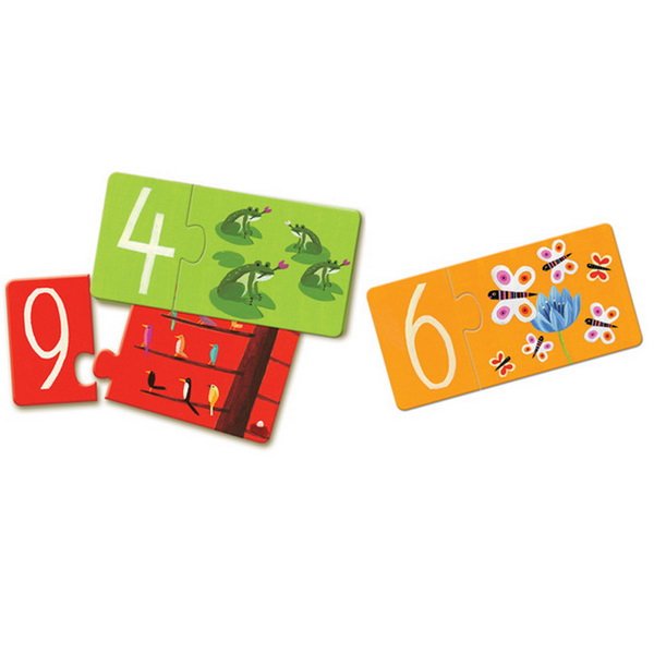 Djeco puzzle duo, Čísla do 10