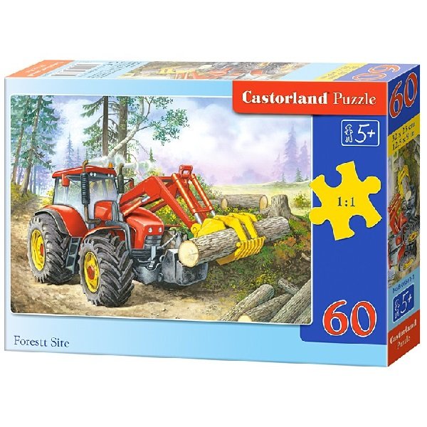 Castorland Puzzle Traktor nakladač, 60 dielikov