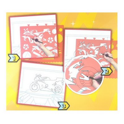 Folia Kniha so šablónami Motocykel
