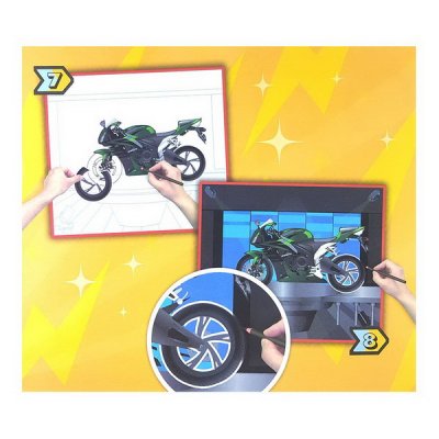 Folia Kniha so šablónami Motocykel