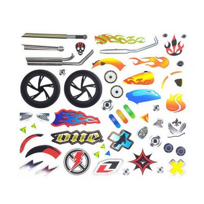 Folia Kniha so šablónami Motocykel