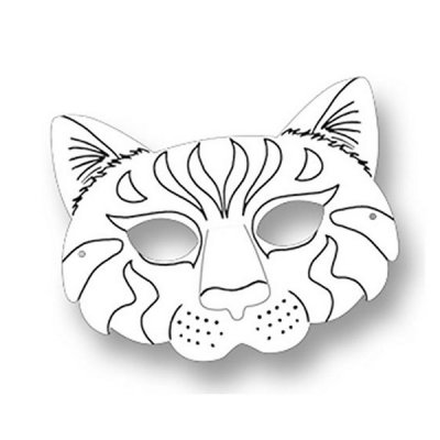 Folia Papierová karnevalová maska - Mačka, 6ks