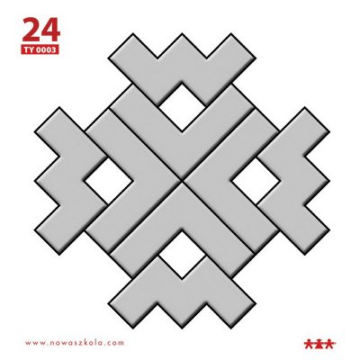 Logická skladačka Pentomino, 60 ks + pracovné karty, 24 ks