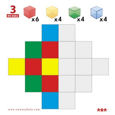 Pracovné karty pre plastovú 3D stavebnicu Kocky, 24 ks