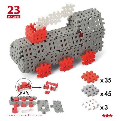 Školská plastová 3D stavebnica Mriežky, 500 ks