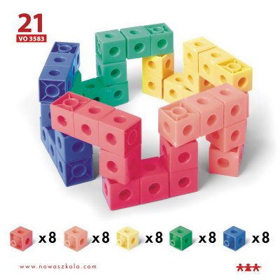 Pracovné karty pre plastovú 3D stavebnicu Multikocky, 24 ks
