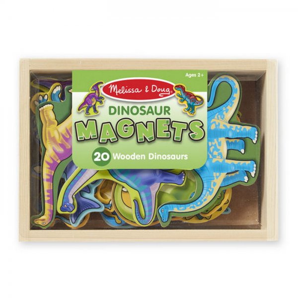Melissa & Doug - Drevené magnety Dino, 20 ks