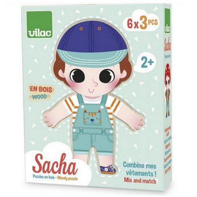 Vilac Šatníková skriňa Sacha, 18 dielikov