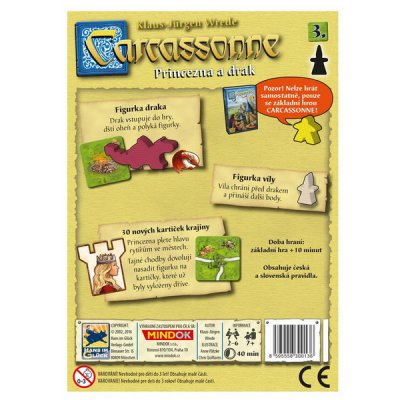 Mindok Carcassonne - rozšírenie 3 Princezna a drak