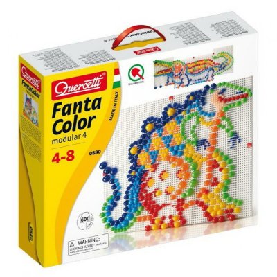 Quercetti FantaColor Modular 4, 600 kolíčkov