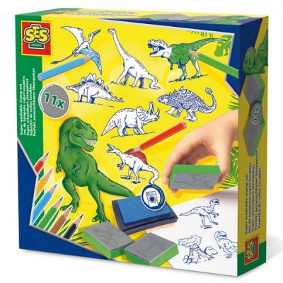 Ses Creative Penové pečiatky Dinosaury, 11 ks