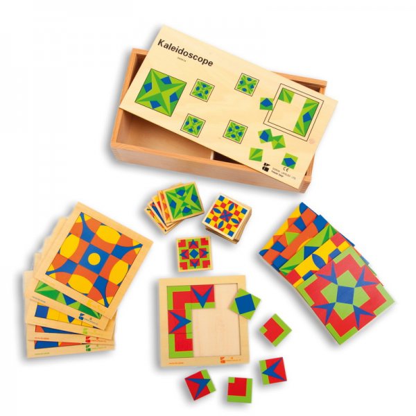 Školská drevená skladačka Kaleidoskop, pre 6 detí
