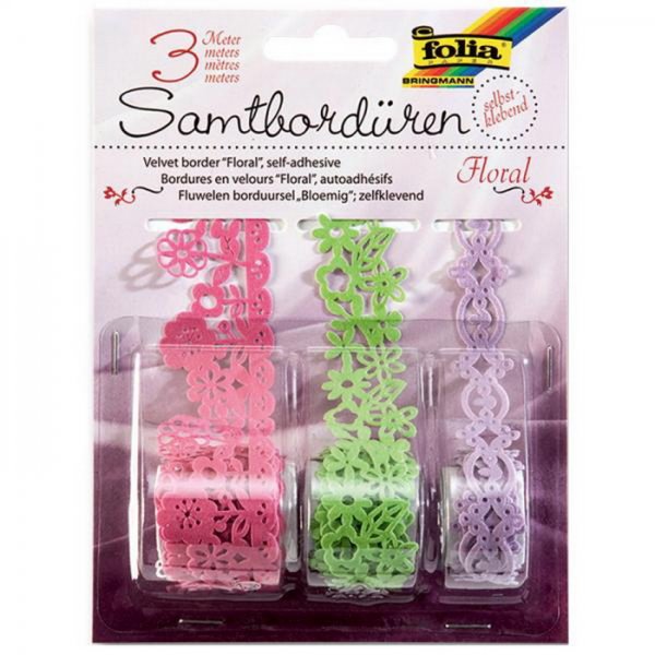 Folia Samolepiaca čipka Kvety, 3 ks