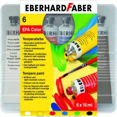 Eberhard Faber Temperové farby 6 x 18 ml
