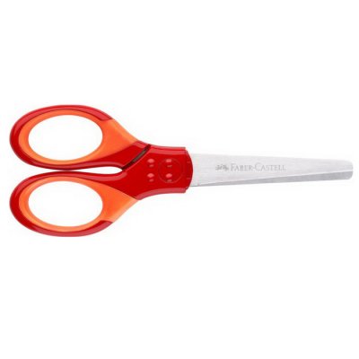 Faber Castell Nožnice Grip s krytom červené, 13 cm