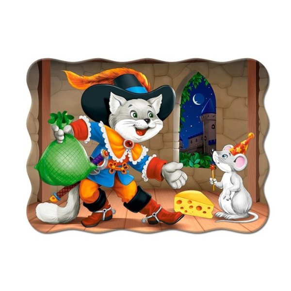 Castorland Puzzle Kocúr v čižmách, 30 dielikov